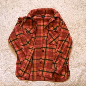 Wild Fable bright orange/pink/green plaid shirt never worn